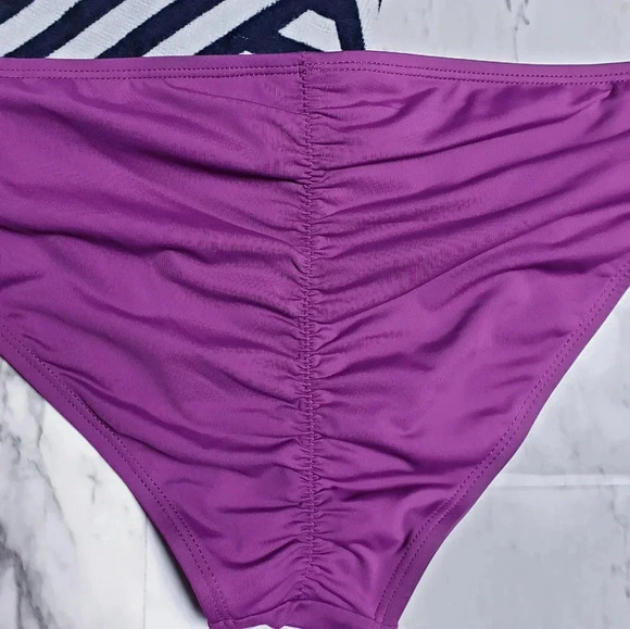 Bikini Bottom Swimsuit Hipster Burgundy Lined Size XL Side Detail Ambrielle - Picture 4 of 8